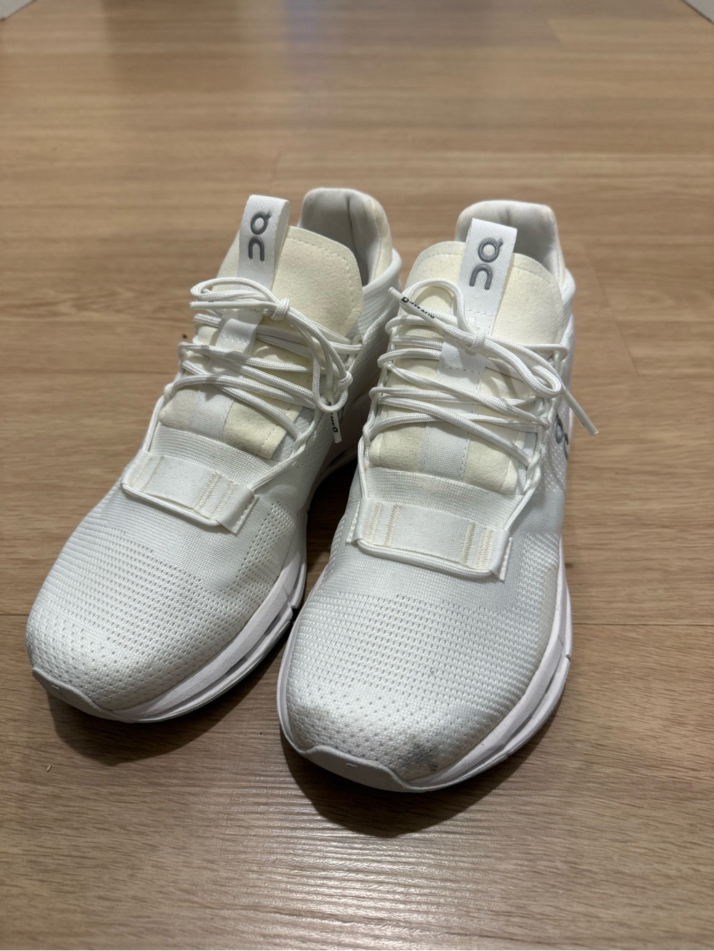 On Running Women's Cream/White Athletic Running Sneakers